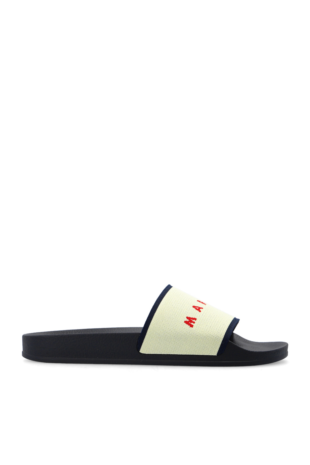 【送料&関税込】Sandals Marni x No Vacancy Inn Fussbett raffia-effect slides in beige
